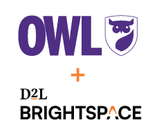 OWL (Online Western Learning) logo and D2L Brightspace logo