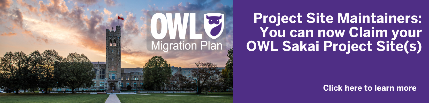 Project Site Maintainers: You can now Claim your OWL Sakai Project Site(s). Click here to learn more. 